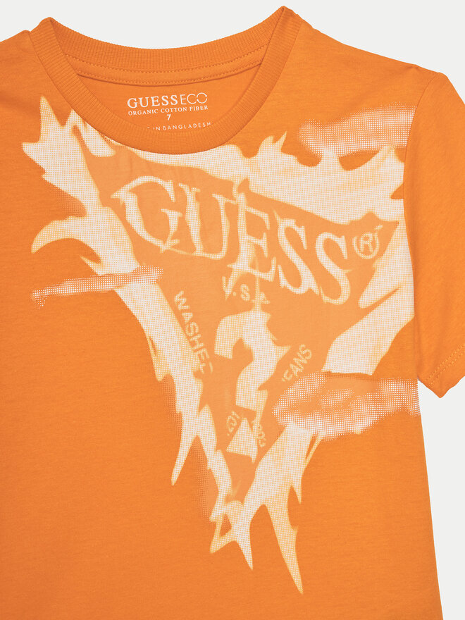 Guess Guess Marškinėliai L5GI20 K8HM4 Oranžinė Regular Fit