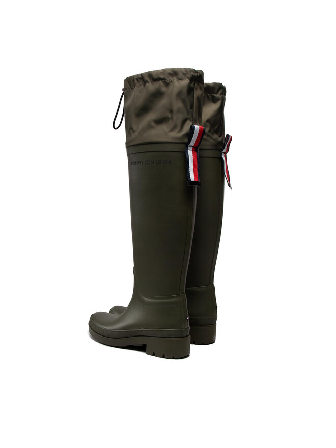 Tommy Hilfiger Botas de agua Tommy Hilfiger Overknee Rainboot FW0FW06778 Caqui
