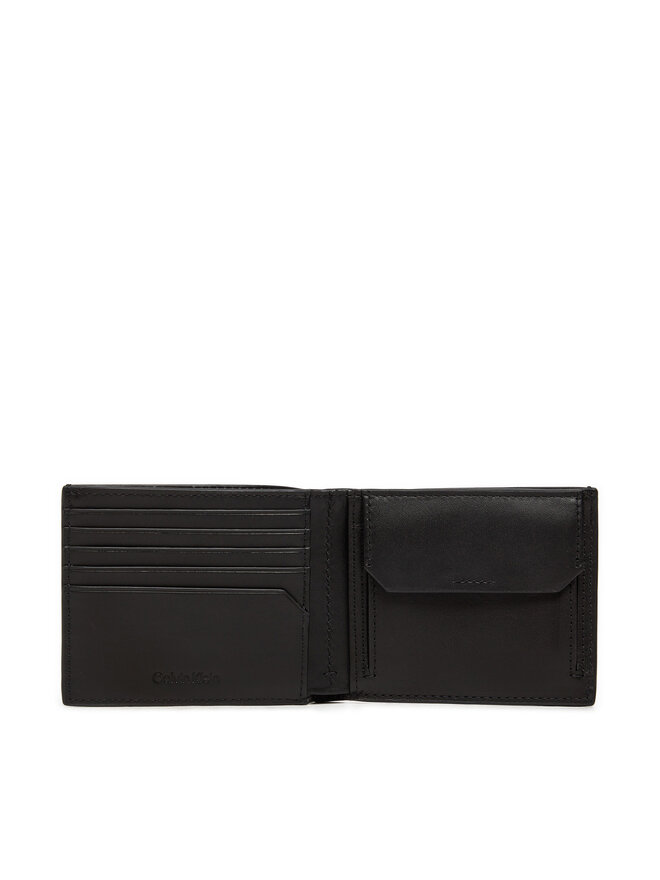 Calvin Klein Duży Portfel Męski Calvin Klein Metal Ck Bifold 5Cc K50K512294 Czarny