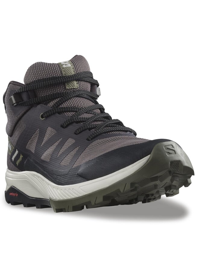 Salomon Bakancs Salomon Outrise Mid Gtx W GORE-TEX L47160700 Fekete