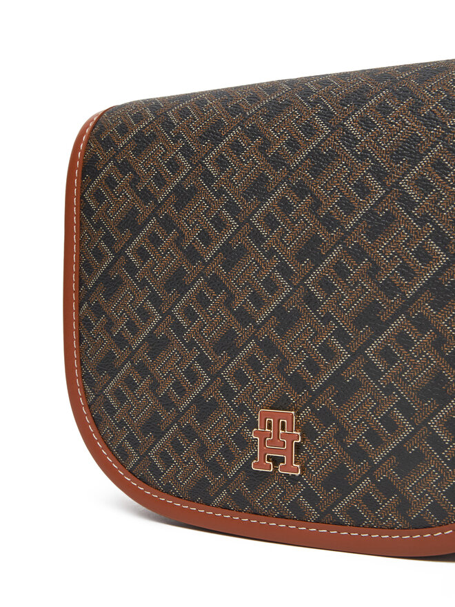 Tommy Hilfiger Kabelka Tommy Hilfiger Th Monoplay Leather Saddle Bag AW0AW17414 Černá