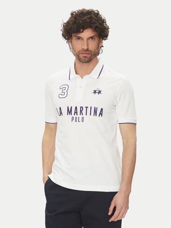 La Martina La Martina Poloshirt Yeshayahu MAP320 PK001 Weiß Regular Fit