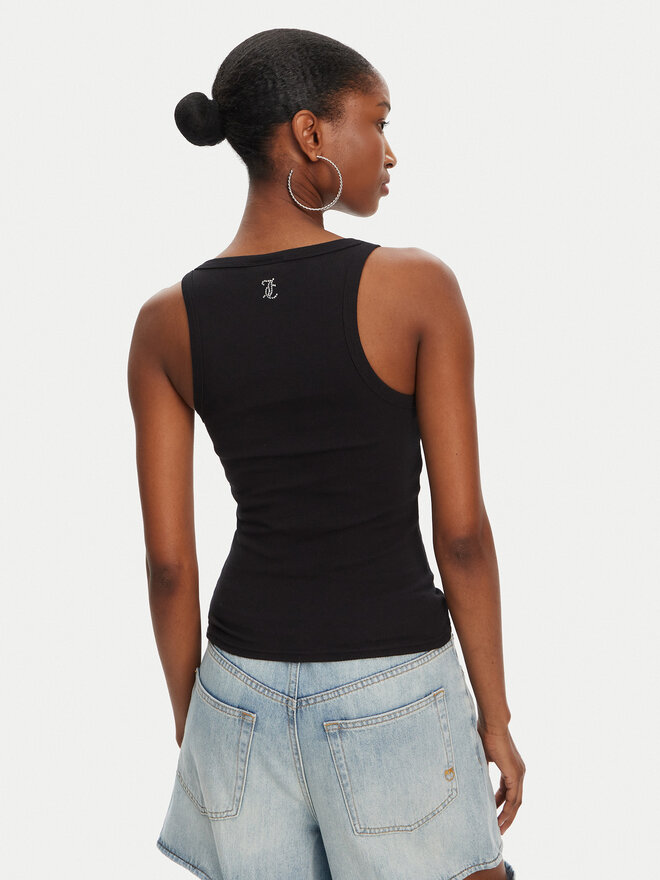 Juicy Couture Juicy Couture Top Racer JCWLV125305 Schwarz Slim Fit