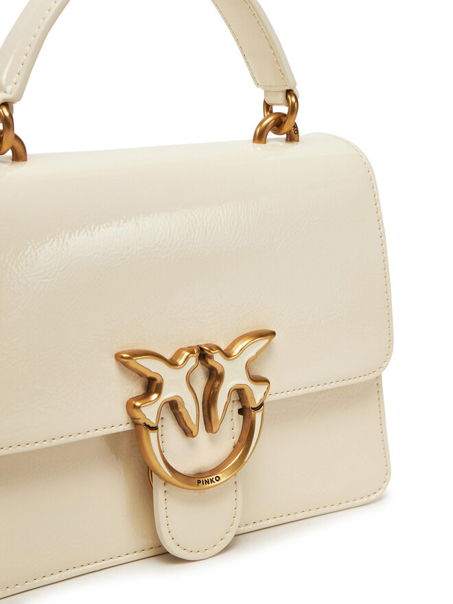 PINKO Handtasche PINKO Love One Top Handle Mini Light PE 25 PLTT 100071 A1UV Écru