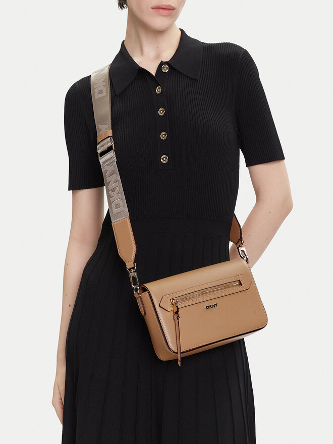 DKNY Ročna torba DKNY Bryant Ave Md Flap C R42E3E21 Rjava