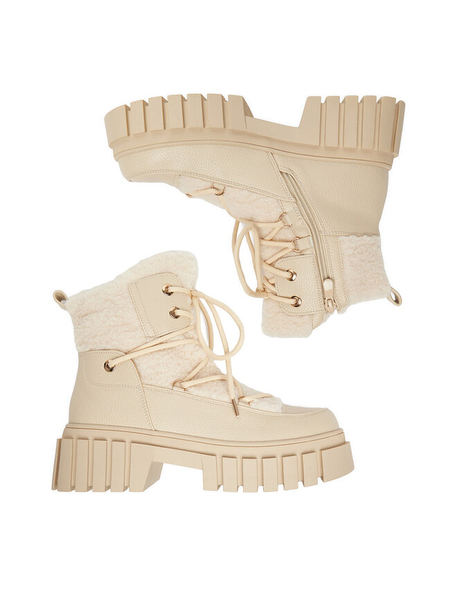 DeeZee Botines planos DeeZee HX22097-1 Beis
