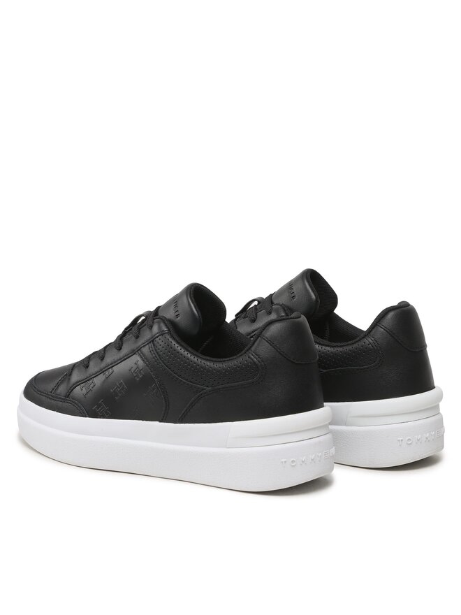 Tommy Hilfiger Snīkeri Tommy Hilfiger Embossed Court FW0FW07297 Melns