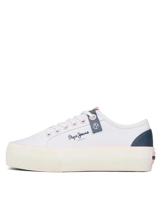 Pepe Jeans Tenisky Pepe Jeans Ottis W Sun PLS31456 Bílá