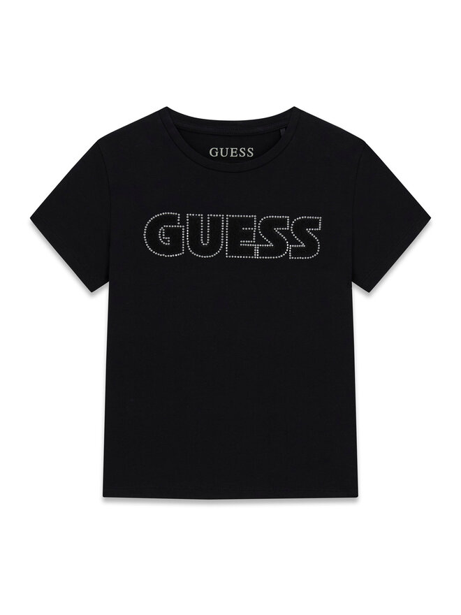 Guess Guess Футболка J6YI12 2K4421 Чорний Regular Fit