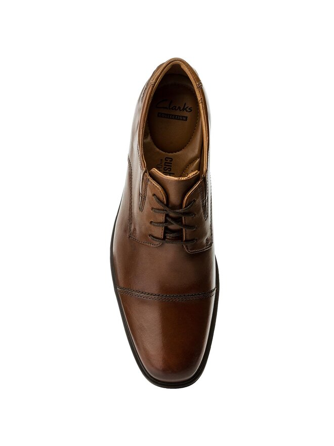 Clarks Półbuty Clarks Tilden Cap 261300967 Brązowy