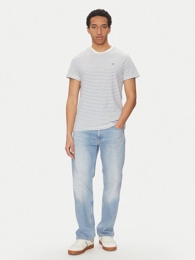 Tommy Jeans Tommy Jeans Marškinėliai DM0DM20377 Mėlyna Slim Fit