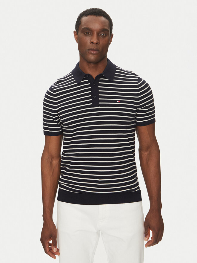 Tommy Hilfiger Tommy Hilfiger Pólóing Essential Cotton Knitted Polo MW0MW37396 Sötétkék Regular Fit