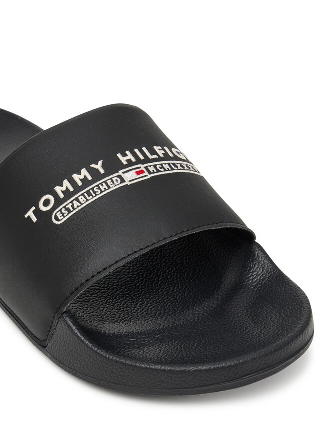 Tommy Hilfiger Pantoletten Tommy Hilfiger Raised Pool Slide FM0FM05761 Schwarz