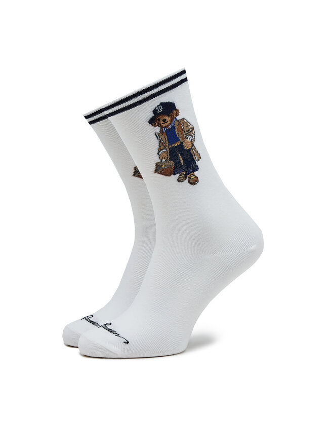 Chaussettes hautes femme Polo Ralph Lauren 455923561001 Blanc chaussures
