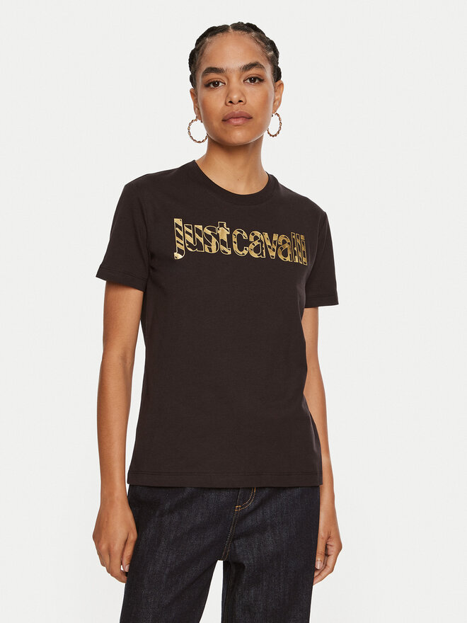 Just Cavalli Just Cavalli Camiseta 77PAHT03 Negro Slim Fit