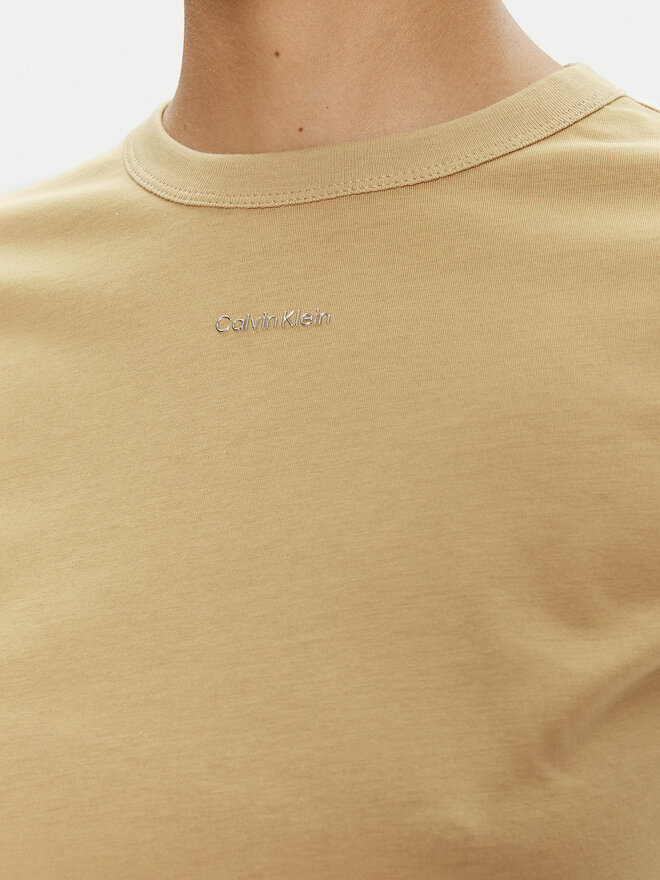 Calvin Klein Calvin Klein Camiseta Nano Logo K20K207212 Beis Slim Fit