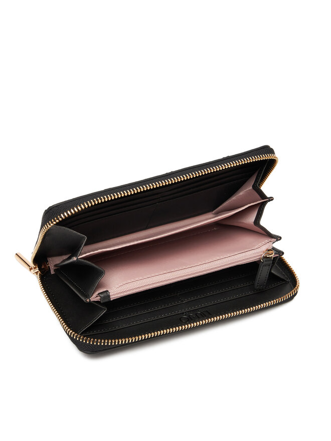 Liu Jo Голям дамски портфейл Liu Jo Ecs Xl Zip Around AF5170 E0538 Черен