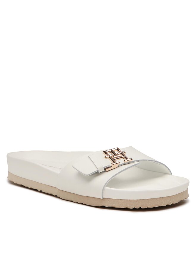 Tommy Hilfiger Pantoletten Tommy Hilfiger Th Mule Sandal FW0FW07134 Weiß