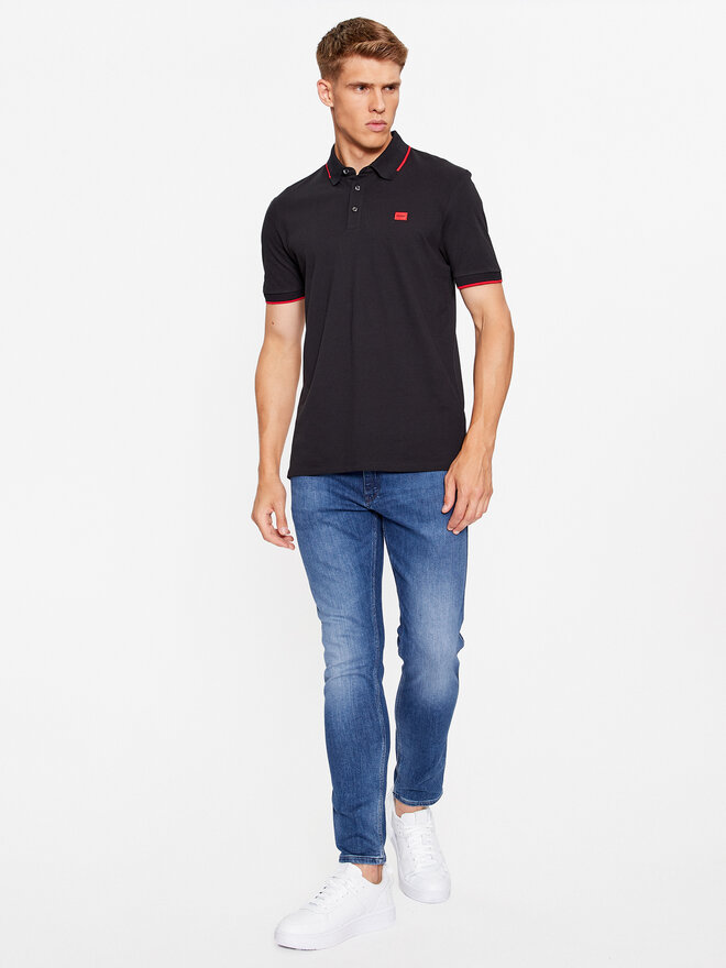 HUGO Hugo Pólóing Deresino232 50490775 Fekete Slim Fit
