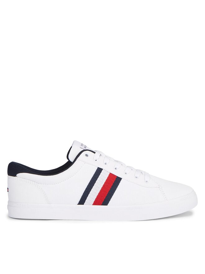 Tommy Hilfiger Πάνινα παπούτσια Tommy Hilfiger Iconic Vulc Stripes Mesh FM0FM05072 Λευκό