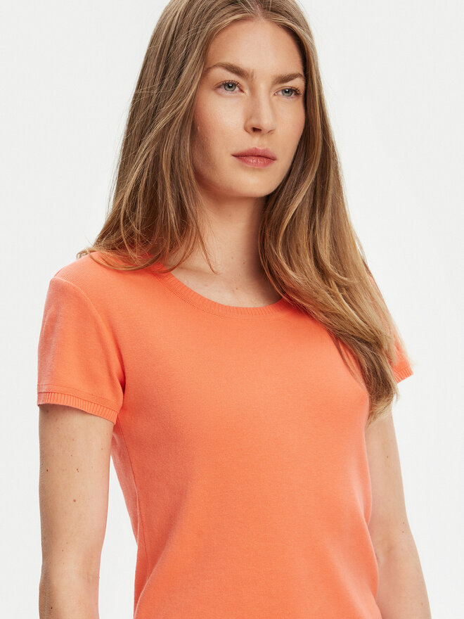 United Colors Of Benetton United Colors Of Benetton Marškinėliai 1091D1M10 Oranžinė Regular Fit