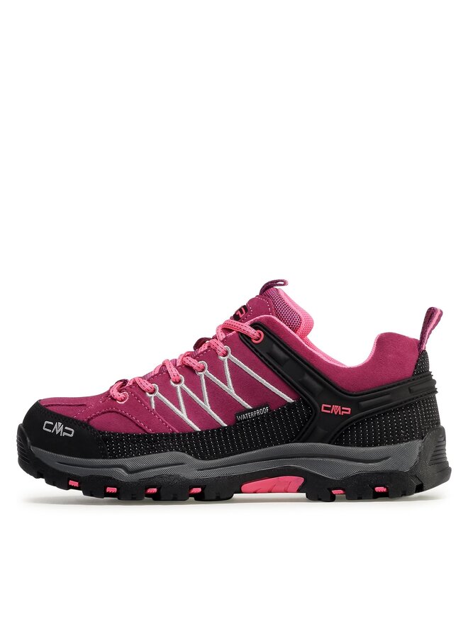 CMP Rigel Low WP 3q13244j Scarpe Da Trekking Per Ragazzo, Impermeabili, Suola EVA E Gomma, Colore Mandorla Fuxia, Taglia 42 2/3 EU