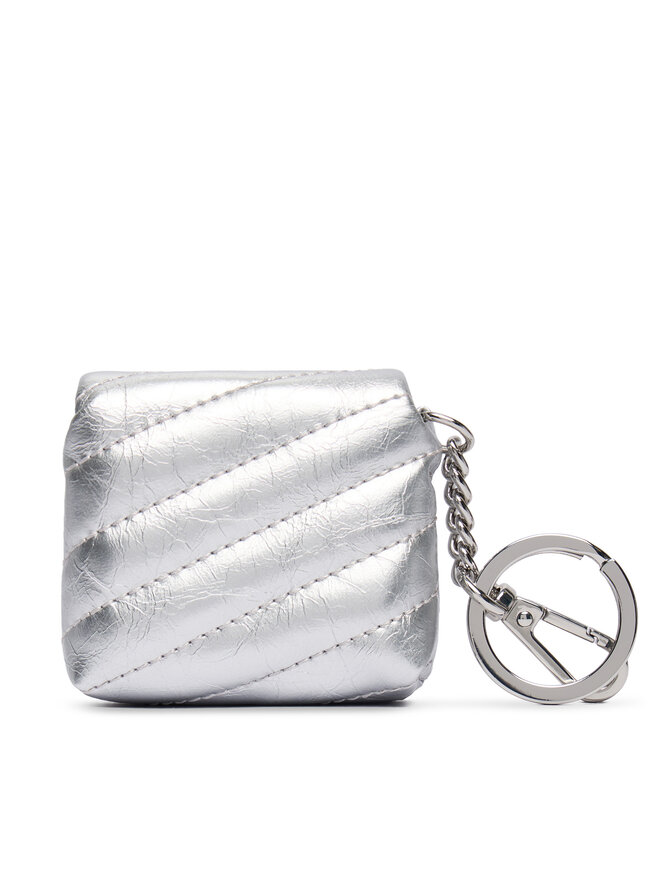 PINKO Pakabukas PINKO Airpods Love Puff Microfiber Shiny Calf AI 25-26 PCPL 105869 A370 Sidabrinė