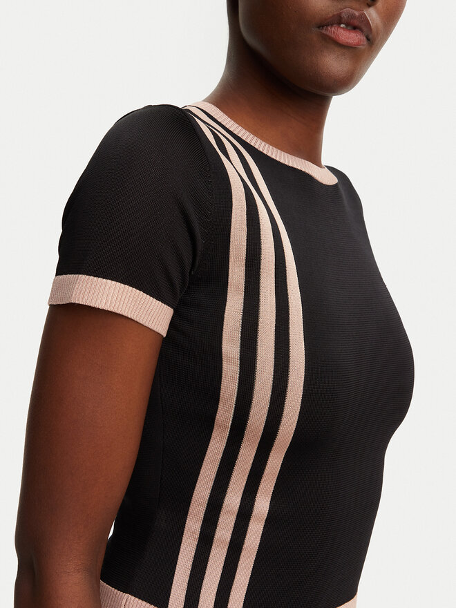 adidas adidas Camiseta Knitted 3-Stripes JJ0960 Negro Slim Fit