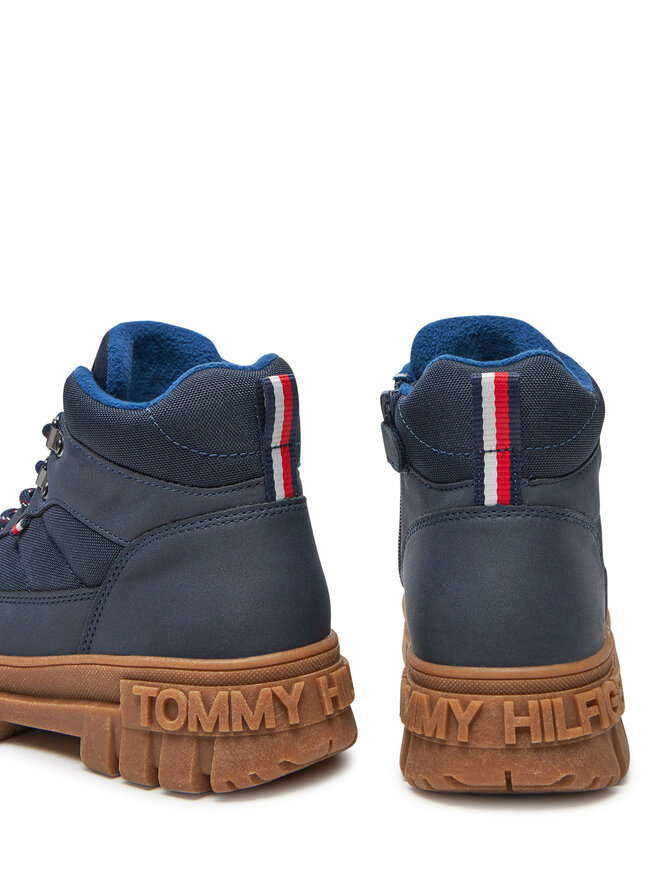 Tommy Hilfiger Šnurovacia obuv Tommy Hilfiger Lace-Up Bootie T3X5-33707-1492 S Tmavomodrá
