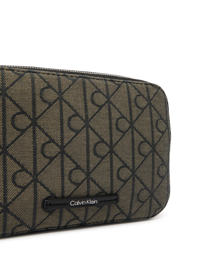 Calvin Klein Handtasche Calvin Klein Emblem Trio Pebble Shoulder Bag LV04F3533G Khakifarben