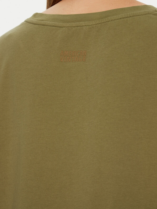 American Vintage American Vintage Camiseta Pymaz PYM02AH24 Verde Oversize