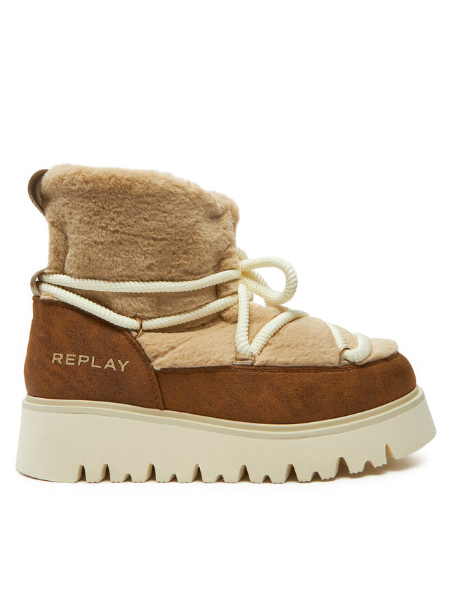 REPLAY Schneeschuhe REPLAY Melrose Hair Lace-Up GWF2H.000.C0014S Braun