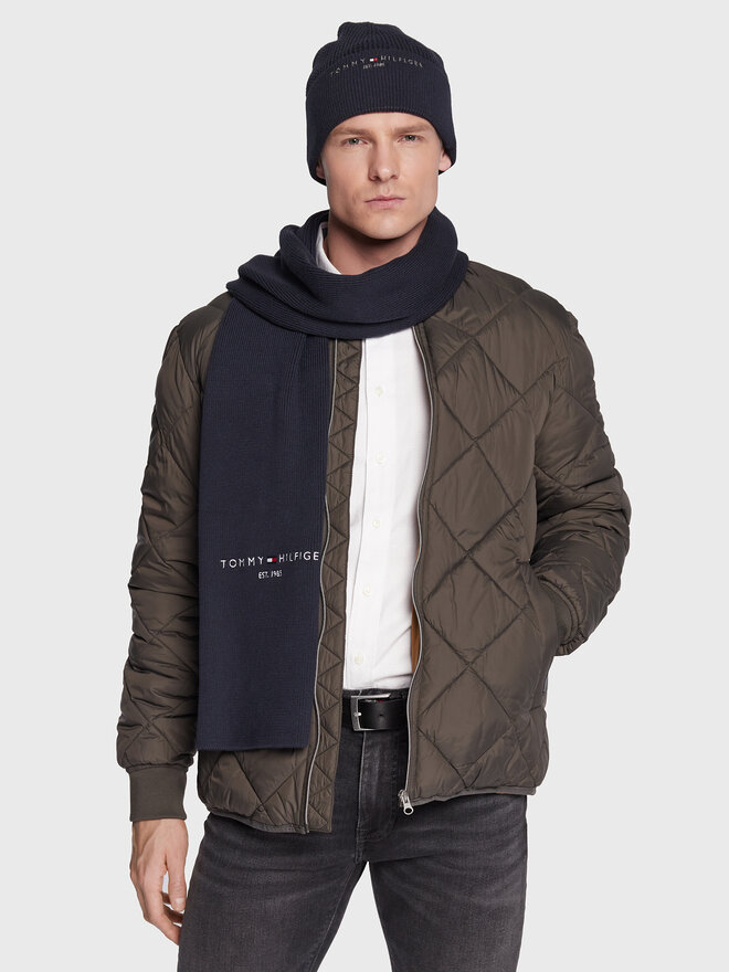 Tommy Hilfiger Set Schal und Mütze Tommy Hilfiger AM0AM10357 Dunkelblau