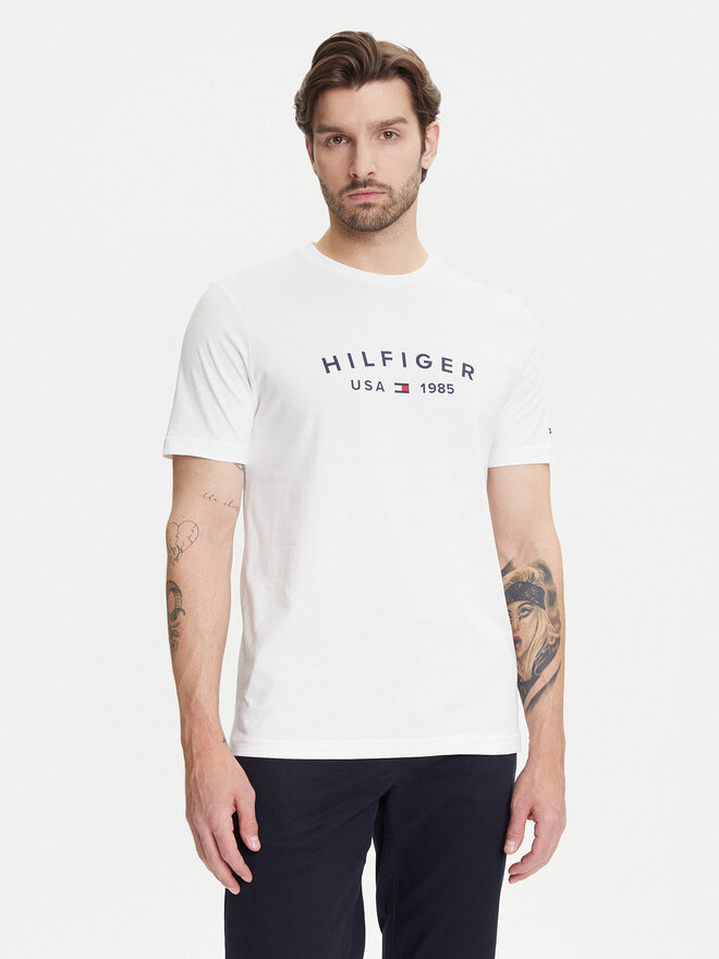 Tommy Hilfiger Tommy Hilfiger Marškinėliai Fathers Day MW0MW39356 Balta Regular Fit