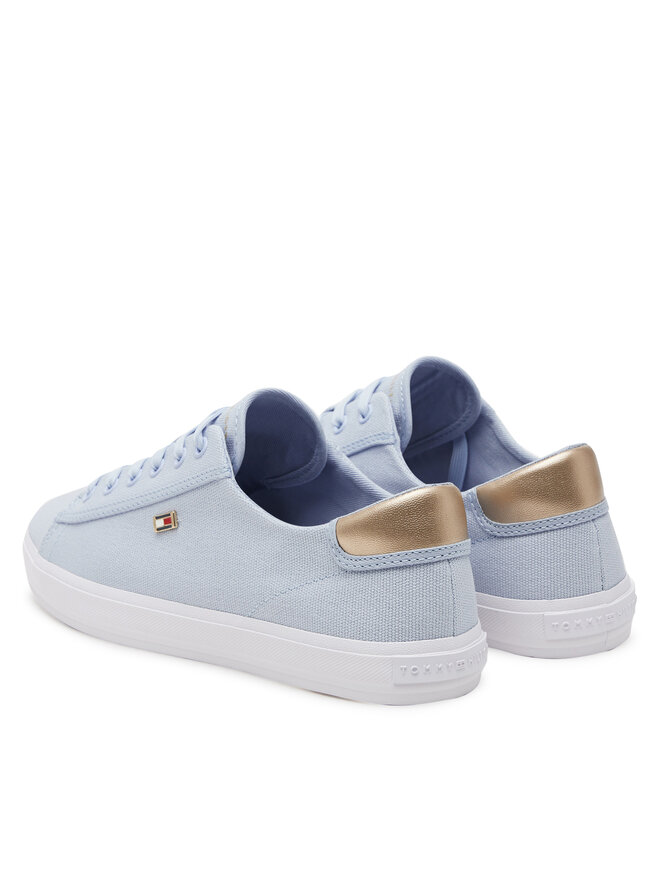 Tommy Hilfiger Sneakersy Tommy Hilfiger Vulc Canvas Lace Up Sneaker FW0FW08647 Błękitny