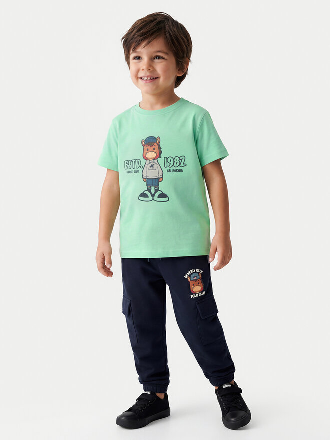 Beverly Hills Polo Club Beverly Hills Polo Club T-Shirt P-SS26B-TS0135 Grün Regular Fit