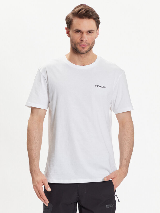 Columbia Columbia Marškinėliai Basic Logo 1680053 Balta Regular Fit