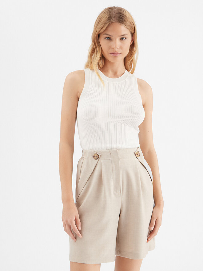 JDY JDY Τοπ Aya 15287501 Λευκό Slim Fit