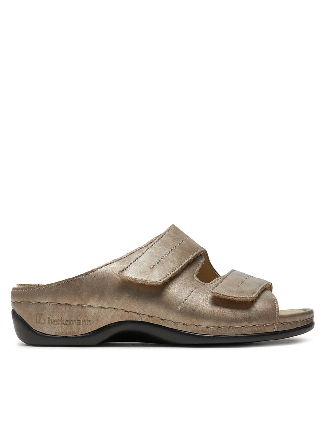 Mules Berkemann Daria Femme - Cuir Véritable - Semelle Amovible - Velcro Réglable
