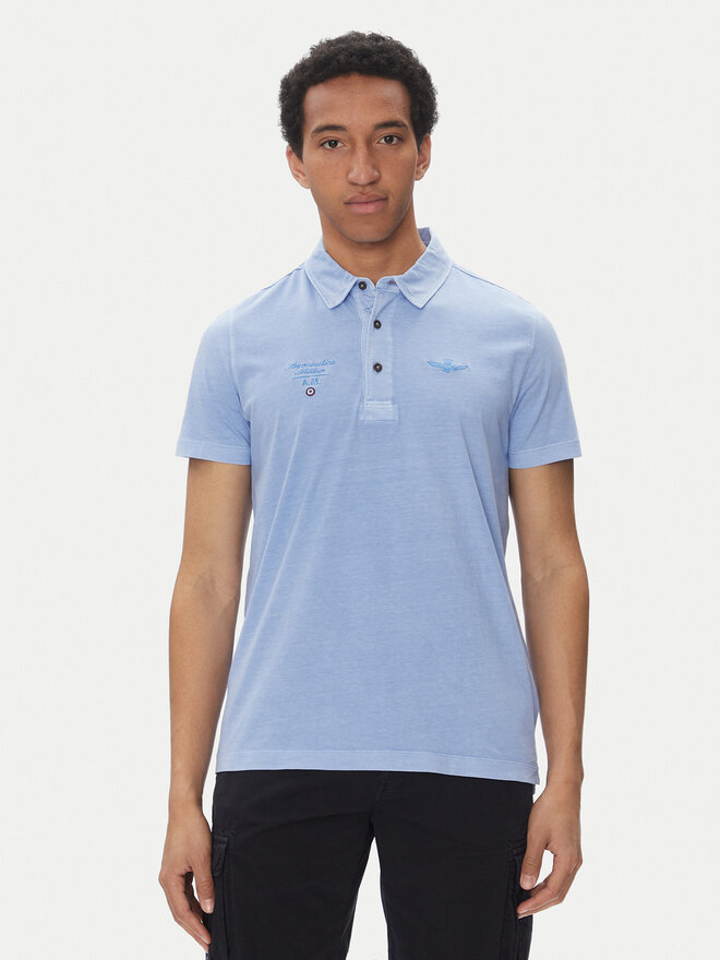 Aeronautica Militare Aeronautica Militare Poloshirt 251PO1852J677 Himmelblau Regular Fit