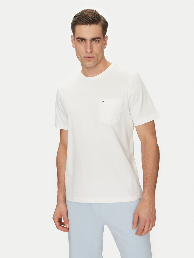 Tommy Hilfiger Tommy Hilfiger Футболка Essential Solid Pocket Tee MW0MW37283 Білий Regular Fit