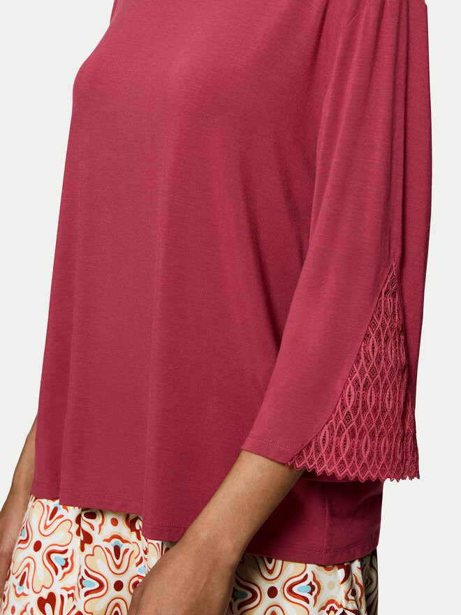 Triumph Triumph Μπλούζα πιτζάμας Aura Spotlight 10221371 Ροζ Relaxed Fit