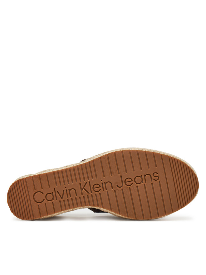Calvin Klein Klapki Calvin Klein Wedge Rope Slide Mg YW0YW01699 Brązowy