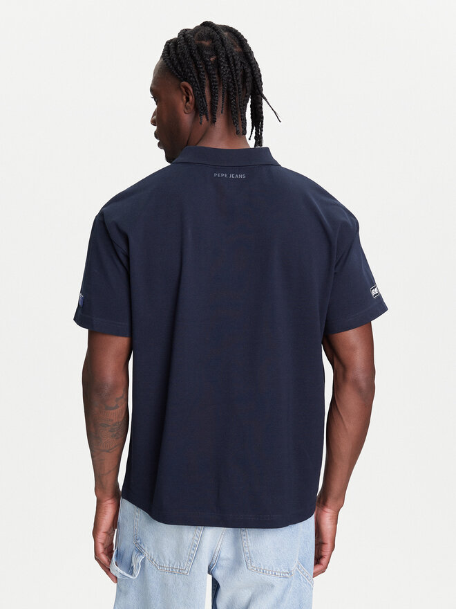 Pepe Jeans Pepe Jeans Pólóing Red Bull Racing Moto Panel RM540017 Sötétkék Regular Fit