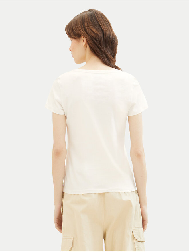 Tom Tailor Denim Tom Tailor Denim Camiseta 1040185 Blanco Regular Fit