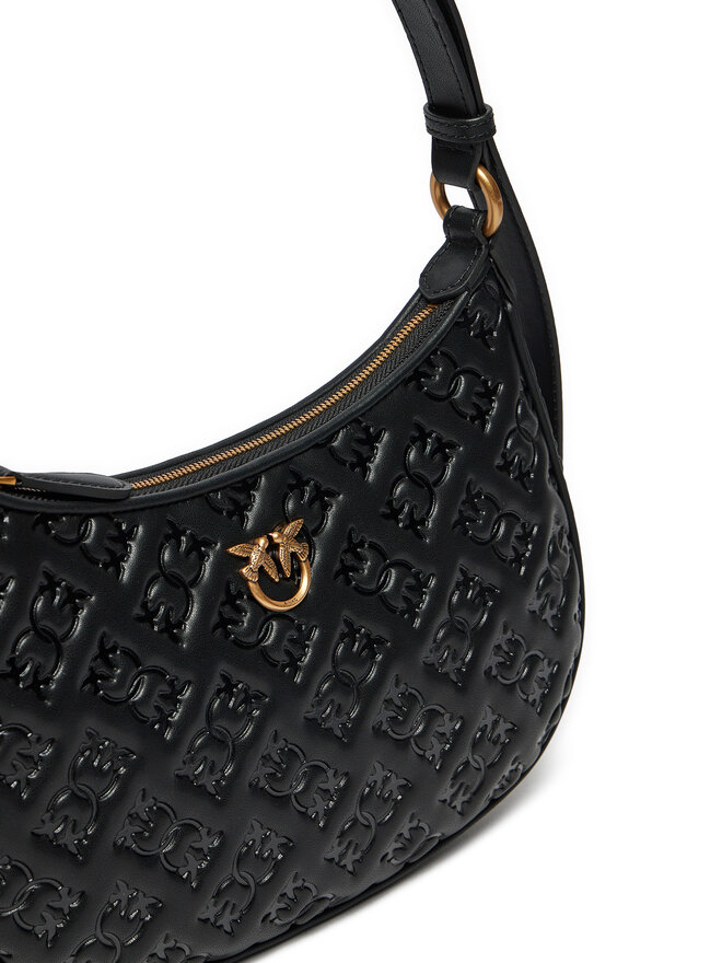 PINKO Handtasche PINKO Half Moon Mini Fl . AI 24-25 PLTT 102790 A1YB Schwarz