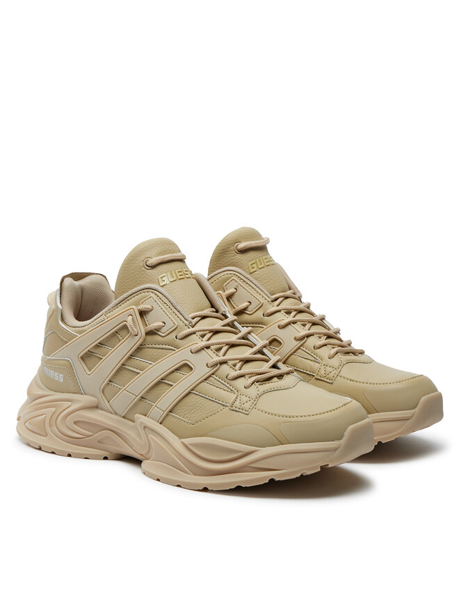 Guess Sneakersy Guess Belluno Low FMTBEL ELE12 Béžová