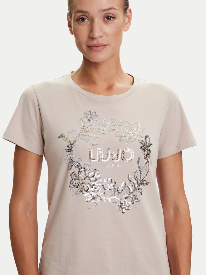 Liu Jo Sport Liu Jo Sport Camiseta TF5162 JS923 Beis Regular Fit