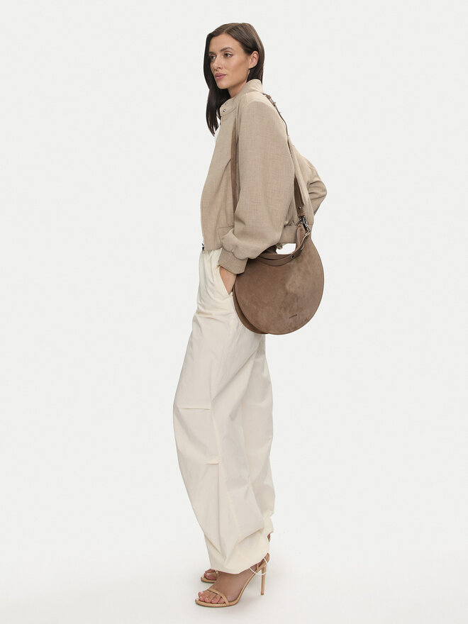 Coccinelle Handtasche Coccinelle QKG Coccinellesunup Suede E1 QKG 13 01 01 Beige