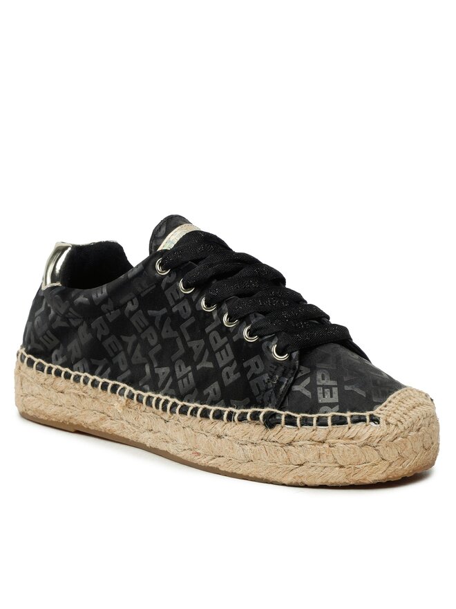 REPLAY Espadrilles Replay Nash Allover GWF22 .000.C0078T Schwarz